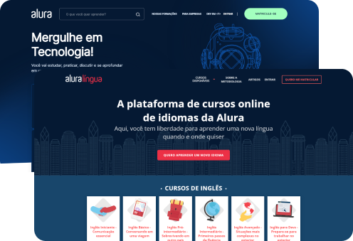 Telas do site Alura+